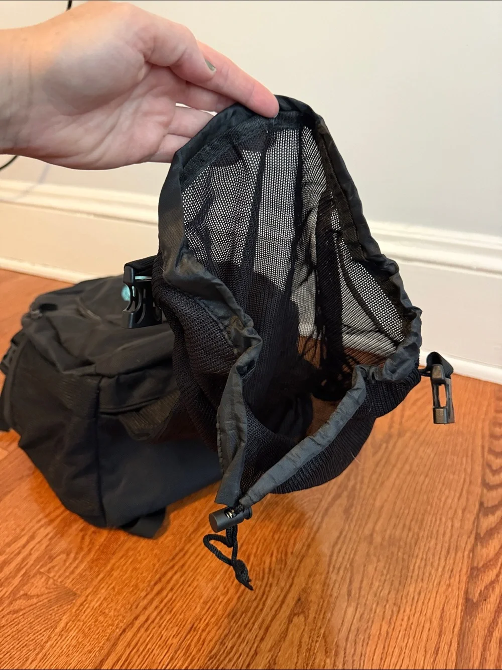 Club 75 Black Women's Backpack with Aqua Logo